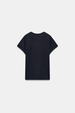 ZARA ФУТБОЛКА INTERLOCK С ЯПОНСКИМИ РУКАВАМИ, МОРСКОЙ СИНИЙ