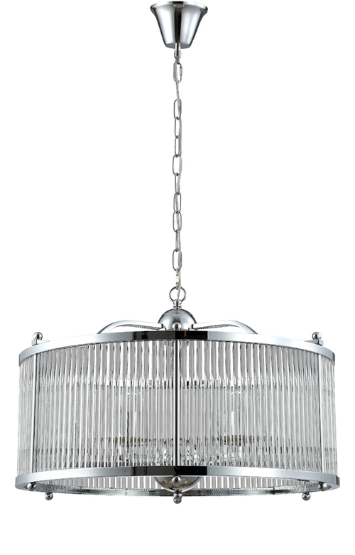 Подвесная люстра Crystal Lux TADEO SP6 D600 CHROME/TRANSPARENTE