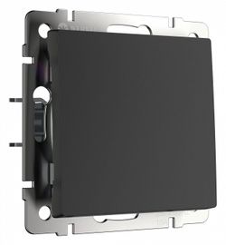 Выключатель одноклавишный без рамки Werkel черный матовый W1110008