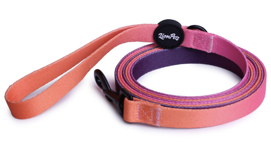 ПОВОДОК ДЛЯ СОБАК LION PETS РОЗОВО-ОРАНЖЕВЫЙ ГРАДИЕНТ