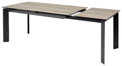 Стол CREMONA 180 KL-61 Под дерево, итальянская керамика / черный каркас, ®DISAUR