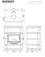 Камин EVEREST D10 «RANTALA» Н-1240 Талькохлорит / Пироксенит