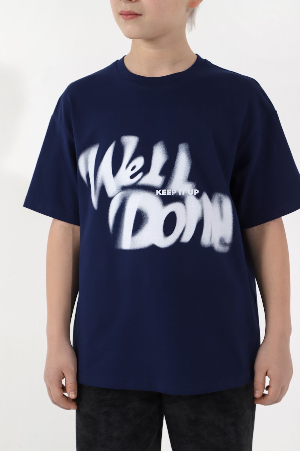 Фуфайка (футболка) для мальчика  Леон-3 Виотекс ТЁМНО-СИНИЙ