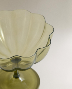 Zara Home тарелка из стекла, цвет синий, 10.6 см