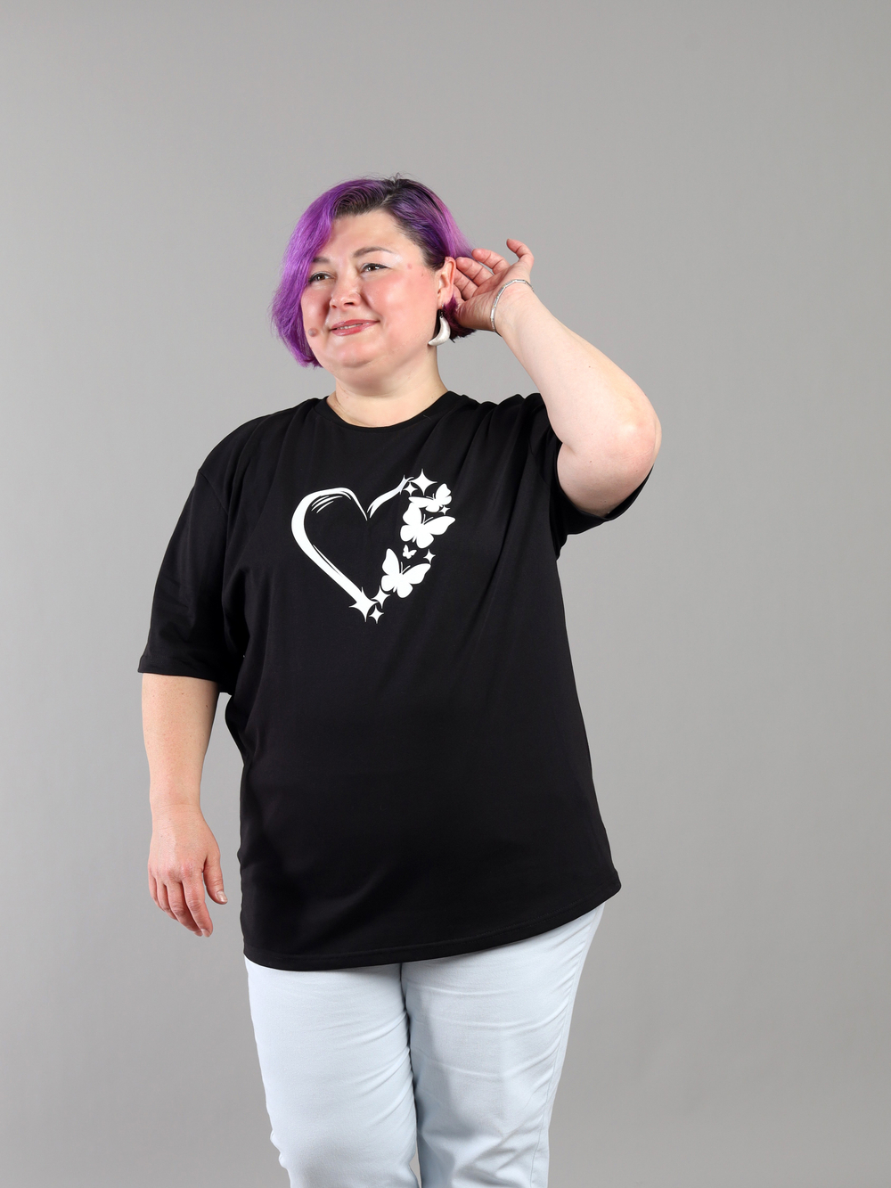 Футболка оверсайз с принтом длинная6