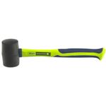 11164 Киянка резиновая, 450г., черная резина, фибергласовая рукоятка Сибртех