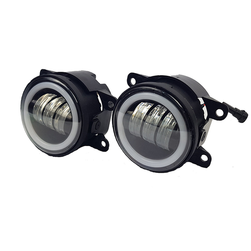 ПТФ С26 (белый + дхо + поворотник) для Lada, Dodge, Jeep, Subaru и других авто, светодиодные противотуманные фары (2 шт. / комплект) **