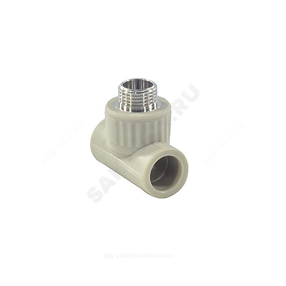 Тройник PP-R комбинированный серый Дн 25х1/2" НР VALFEX 10128125Г