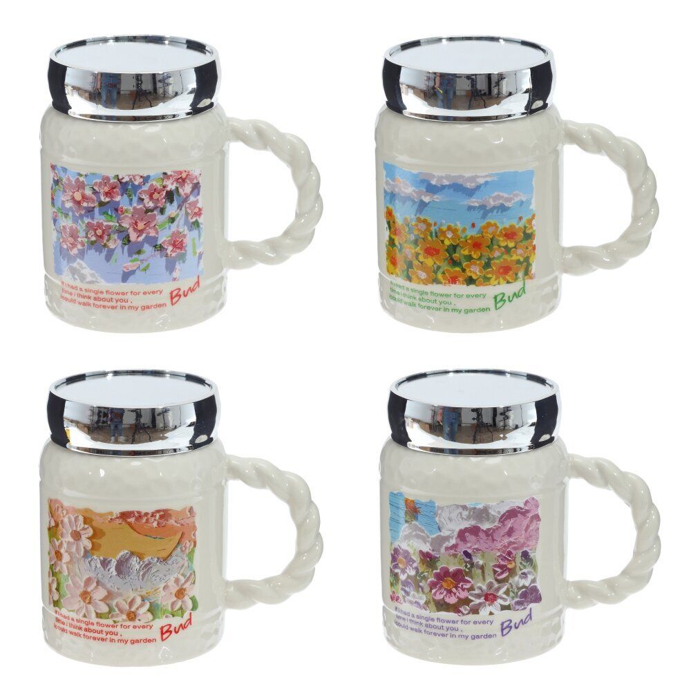 GAEM Кружка с крышкой, 450 мл, L12,5 W8,5 H12 см, 4в.