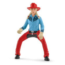 Schleich - Ковбойка и гонка вокруг бочек 42576