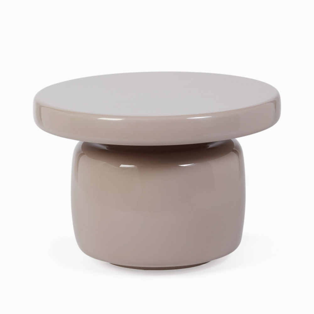 Кофейный столик Dare диаметр 60 бежевый глянец