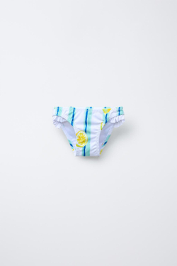 ZARA ПЛАВКИ БИКИНИ С ПРИНТОМ «ЛИМОНЫ», ЖЕЛТЫЙ