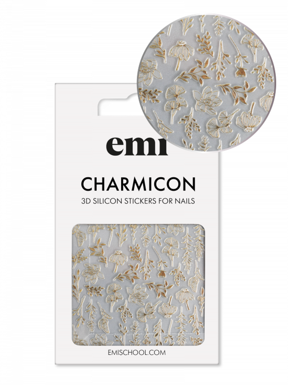Charmicon 3D Silicone Stickers №190 Осенняя нежность_золото