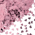 Конфетти 1,5 см сердце розовый металлик, фольга, 50 гр ВВ