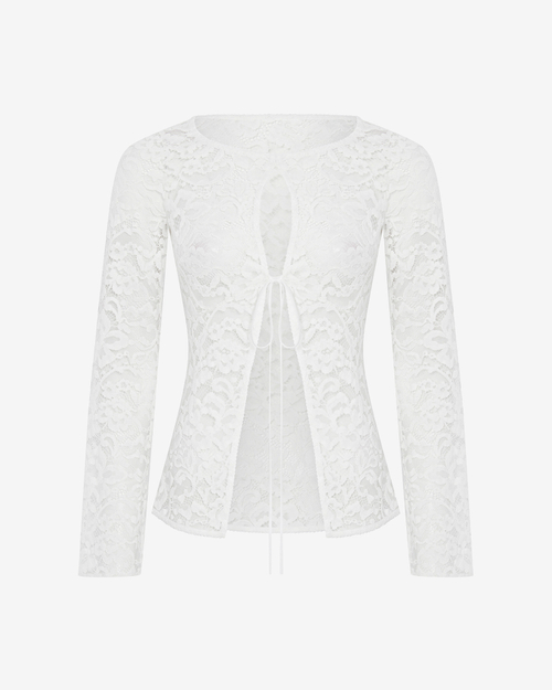 Топ из кружева с длинными рукавами