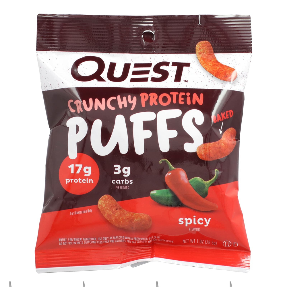 Quest Nutrition, Хрустящие протеиновые шарики, пряные, 10 пакетиков по 28,5 г (1 унция)