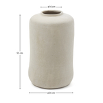 Ваза Serina из папье-маше белого цвета 34 см