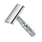 Станок для бритья Dovo разборный, цвет хром, кожаный чехол