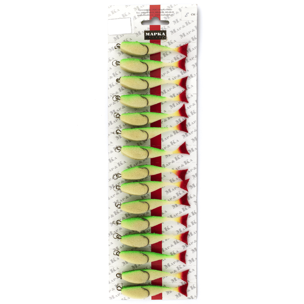 Поролоновая рыбка "Марка" мерцающая, 8см (15шт/уп)