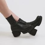 VENTIMONO PU Ankle Boots 6cm Women"s Black