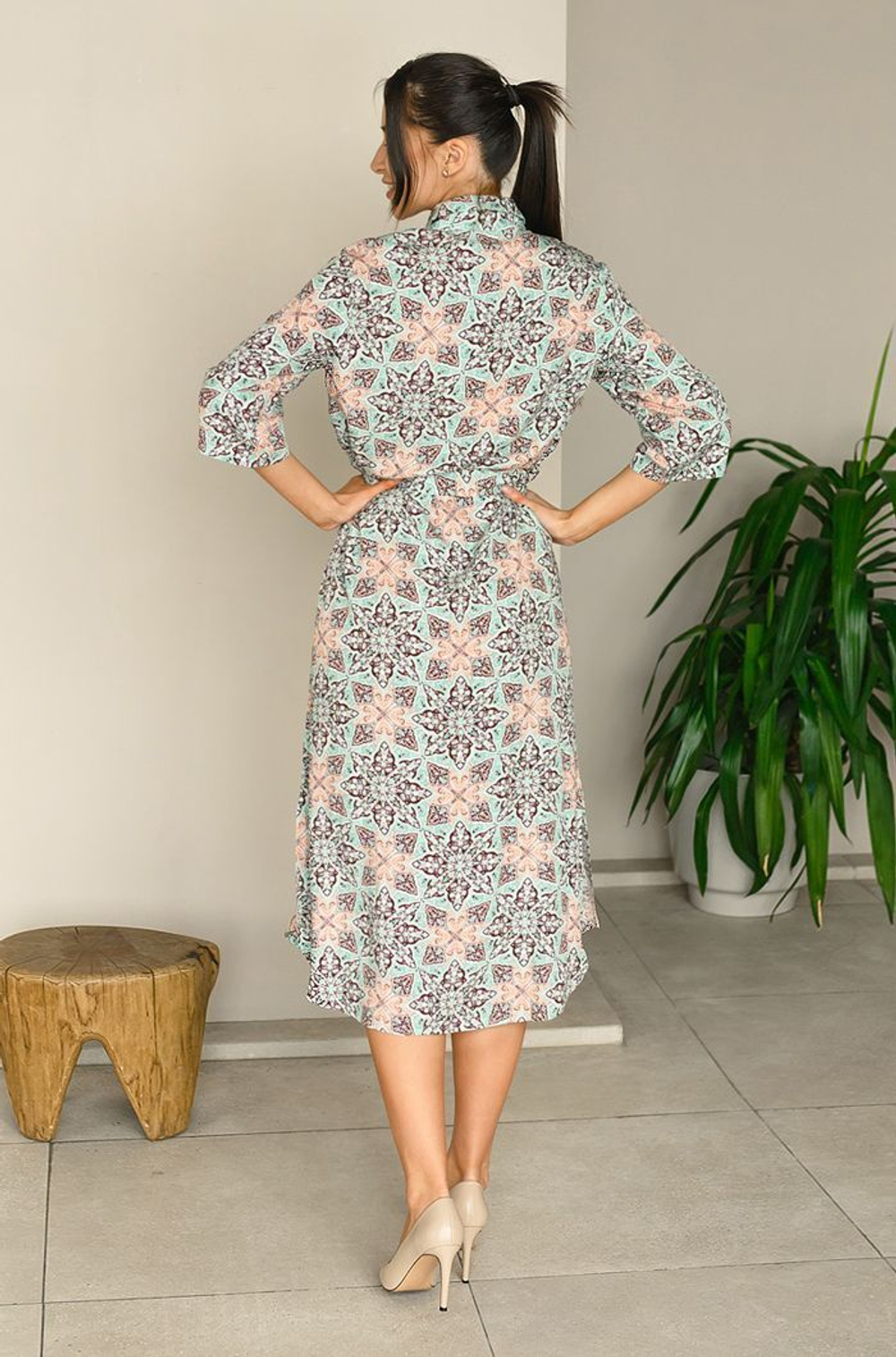 Туника из яркой принтованной вискозы Simona (Размер: S) (Цвет: разноцветный)