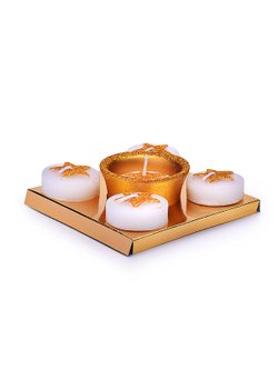 Набор свечей с подсвечником Золотая звездочка (00-7035)