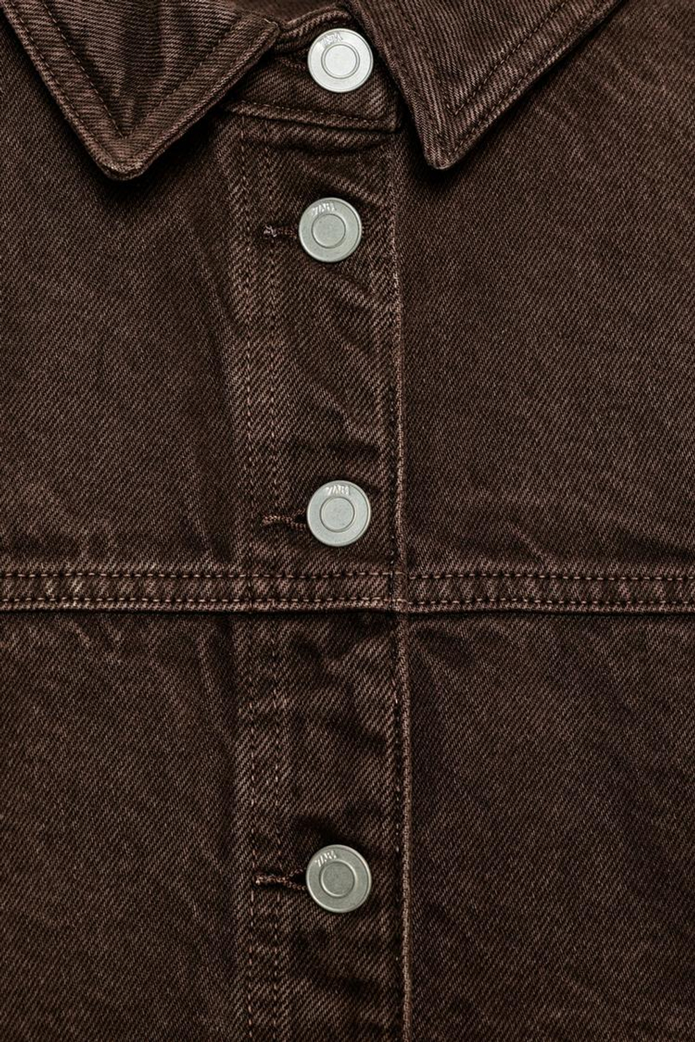 ZARA ДЖИНСОВАЯ КУРТКА Z1975, КОРИЧНЕВЫЙ