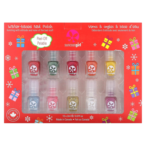 SuncoatGirl, лак для ногтей на водной основе, Merry Kit, 12 шт.
