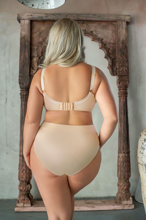 Трусы Kris Line Glow слипы High Waist (темно-синий/бежевый)