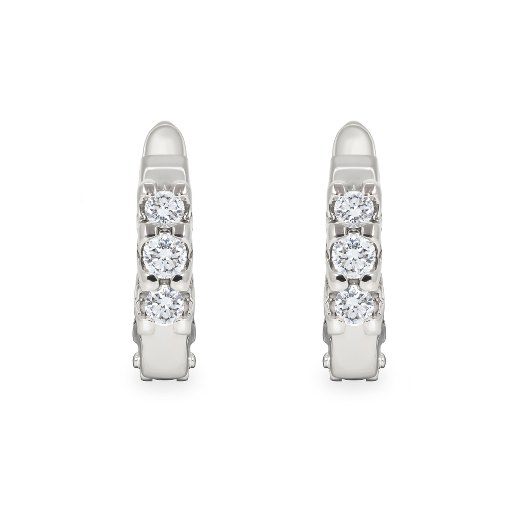 Серьги из белого золота 585 пробы с бриллиантами ш/к 2000000926643