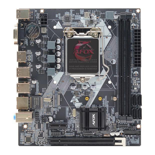 Материнская плата AFOX IH61-MA2-V4, Socket1155, mATX, Retail, 2xDDR3, PCIe3.0, 1xM.2, GLAN, 8xUSB2, 2xUSB3, CPU TDP 95Вт, VGA, HDMI