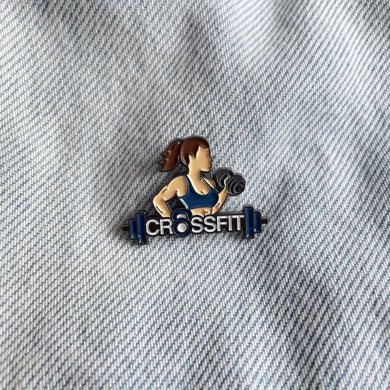 Значок металлический на одежду/Пин. Спорт. Кроссфит. Crossfit