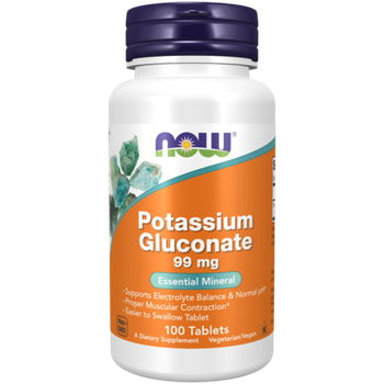 Now Foods Potassium Gluconate 99 mg 100 tablets, Калий