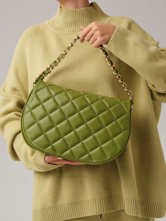 Кожаная сумка Azaro 30788 зеленый бамбук