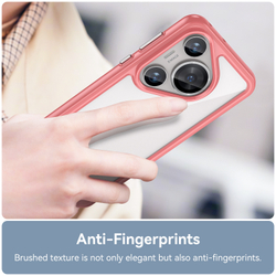 Усиленный чехол для смартфона Huawei Pura 70 Pro и Pura 70 Pro+, мягкие рамками красного цвета