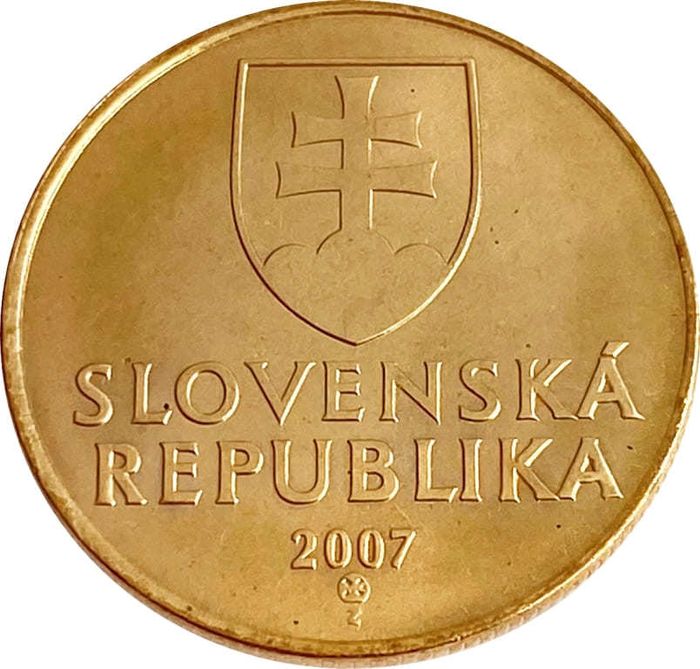 1 крона 2007 Словакия UNC