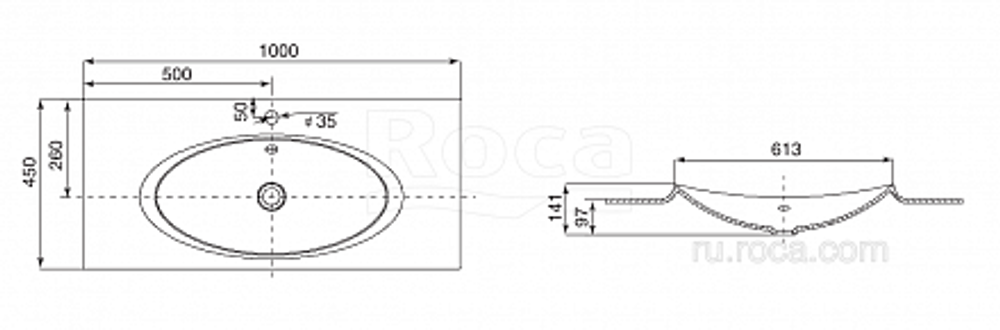 Раковина Roca Laks 100 327207000