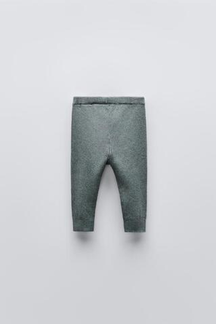 ZARA ЛЕГИНСЫ В РУБЧИК С ПУГОВИЦАМИ, СТАЛЬНОЙ СИНИЙ