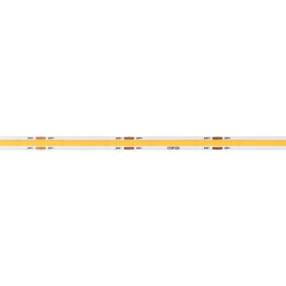 Светодиодная лента Arlight 8W/m 320LED/m CSPSMD теплый белый 5M COB-X320-8mm 24V Warm3000 039022