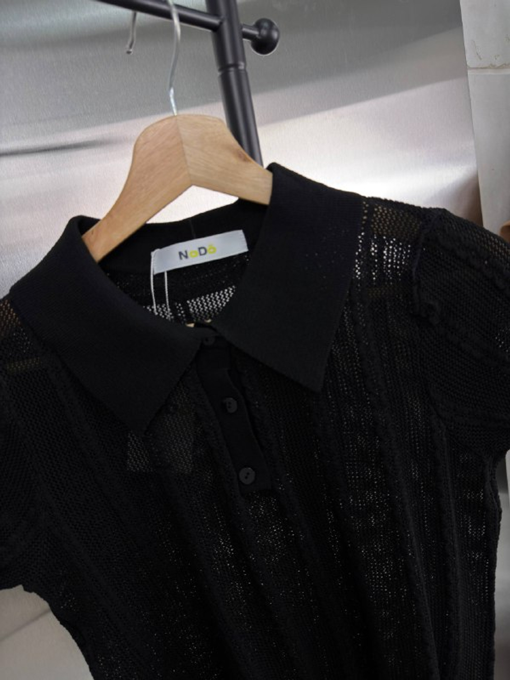 Футболка-поло женская арт. 0201 цвет "Чёрный"