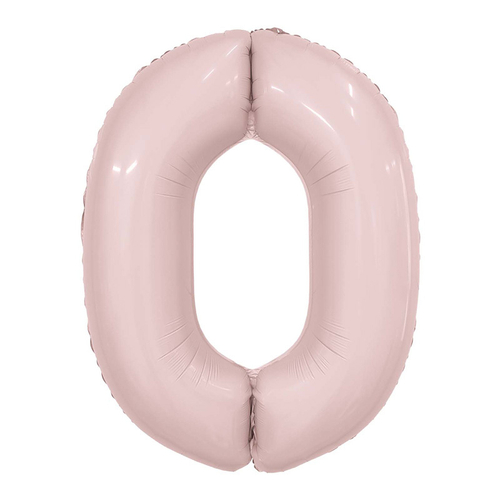 Цифра 0 пыльная роза 40" Agura