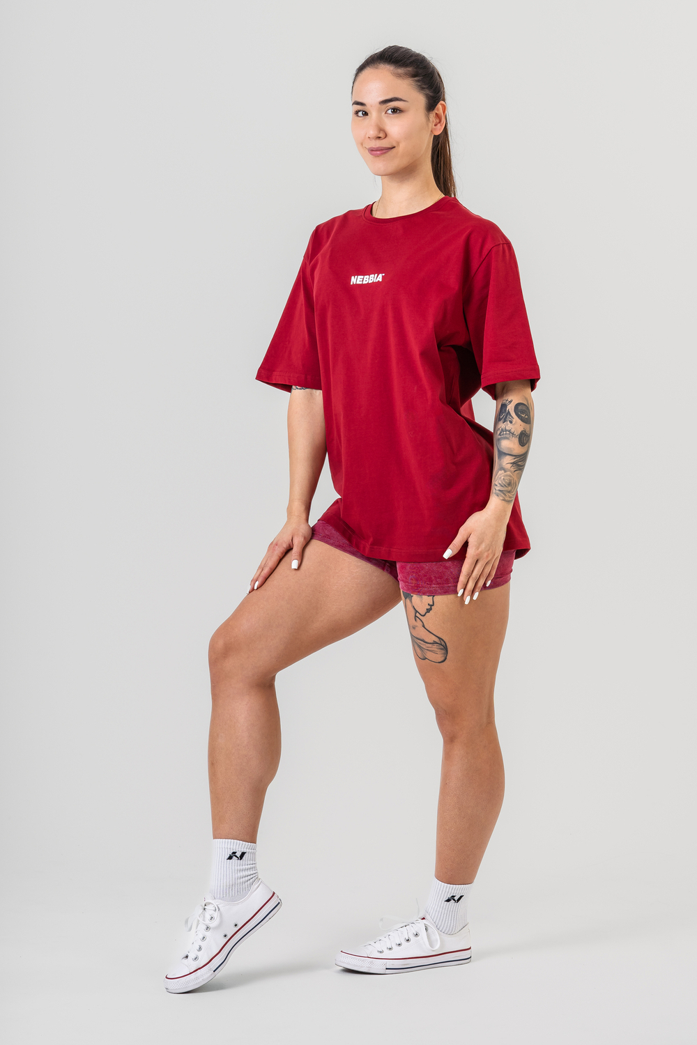 Футболка Oversized T-Shirt GYM ESSENTIALS 381 Красная