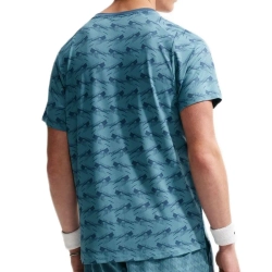 Теннисная футболка Nike Court Dri-Fit Advantage Print - new slate/white