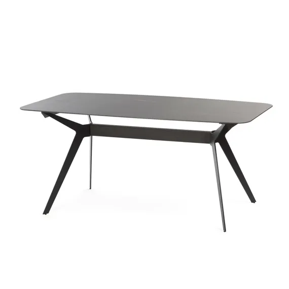 Обеденный стол Scarlet 160х80 см, черная керамика