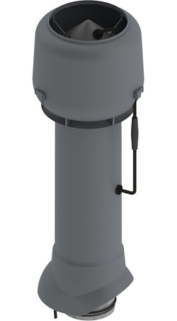 TP-85E.125/160/700 Вентиляционный выход с вентилятором D125 СЕРЫЙ