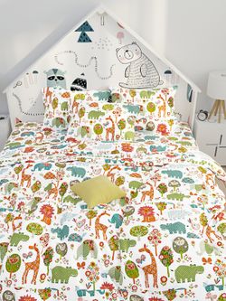 Простынь Сказка "Зоосад" 150х215 см, перкаль