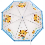 Зонт детский полуавтомат «Ultramarine - Весёлые зверята», микс 6 цветов, 8 спиц, d-98см, длина в слож. виде 65см
