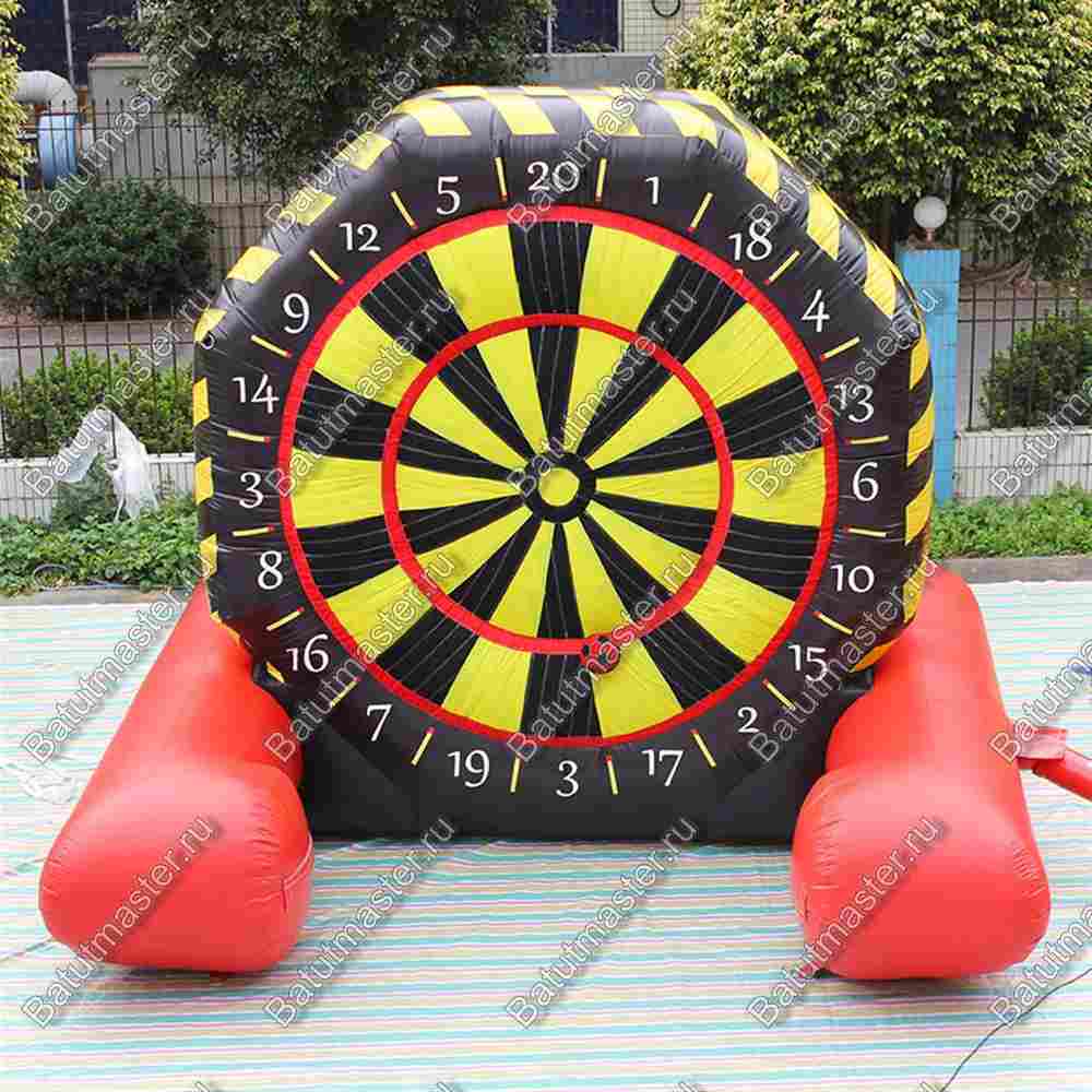 Надувной дартс «Двойной» на подкачке, диаметр 4,5 м, размер 4,5×2,5×4,5 м