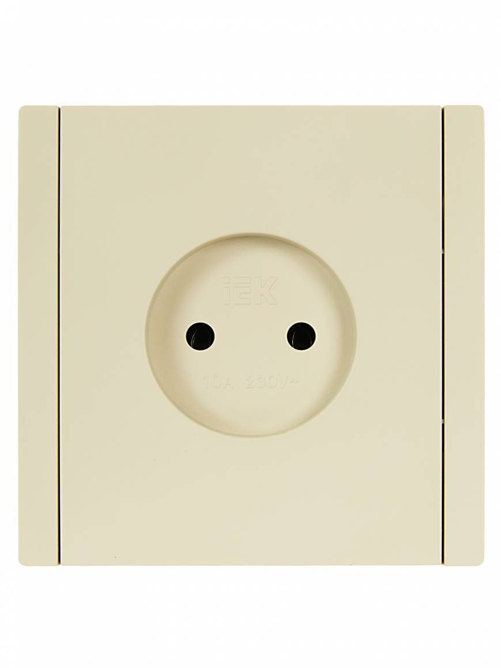 FORTE&PIANO Розетка 1-местная без заземления без защитных шторок винтовое крепление 10А FP418 ваниль IEK