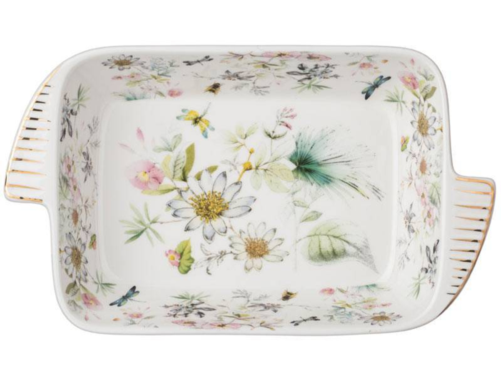 Блюдо с ручками "Стрекоза" 24*14,5*4,5см